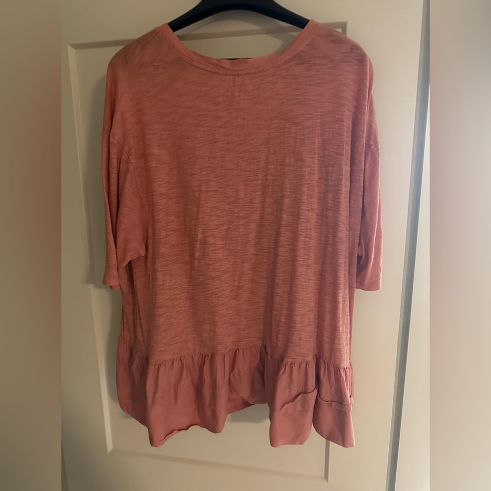 Pink Peplum T shirt